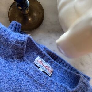 Ice Blue Ben Silver Shetland Wool Sweater